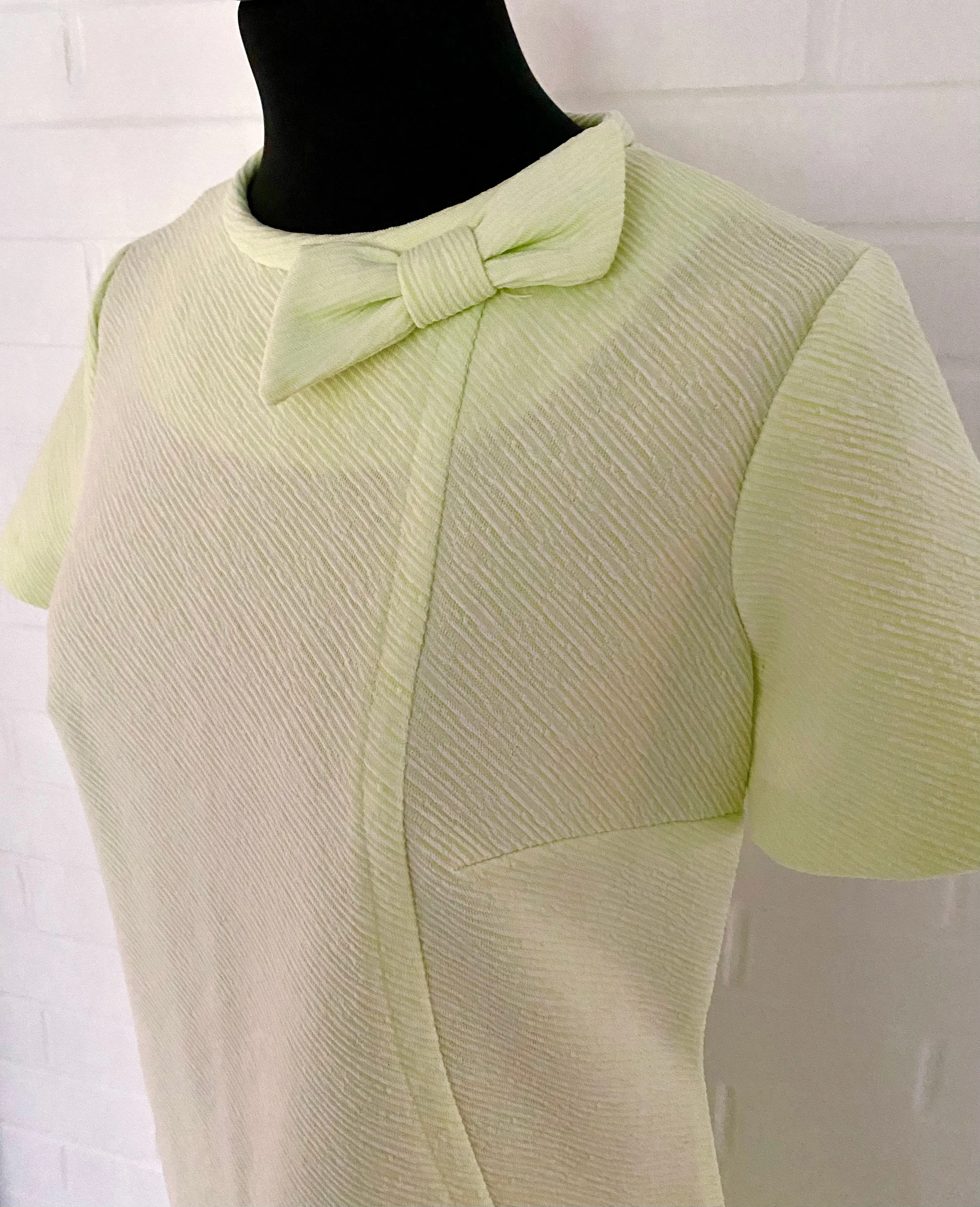 1960s Created by Westover New York Light Mint Green Dress