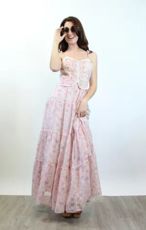 1970s CANDI JONES floral maxi dress xs | new spring summer