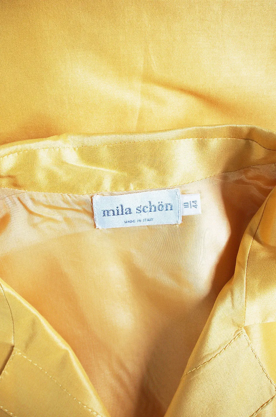 1980s Mila Schon Yellow Shift Dress & Belt