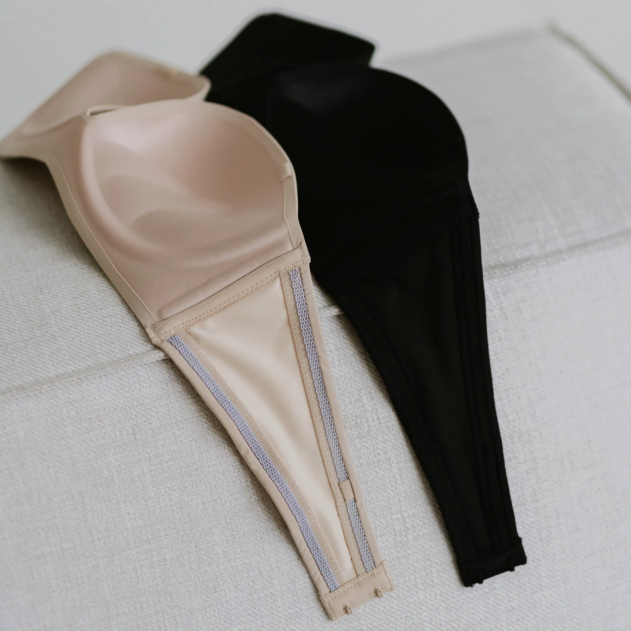 247 Seamless! 100% Non-Slip Strapless Wireless Bra in Almond Nude
