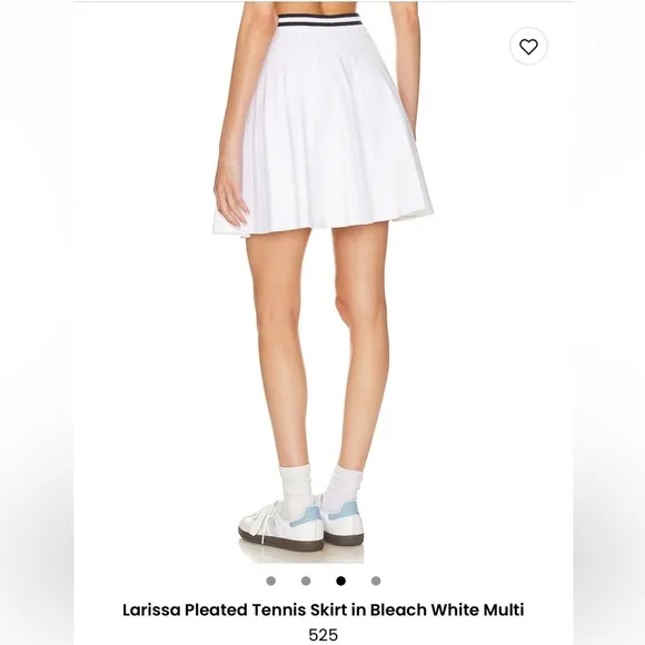525 Larissa Pleated Tennis Skirt in beach white multi
