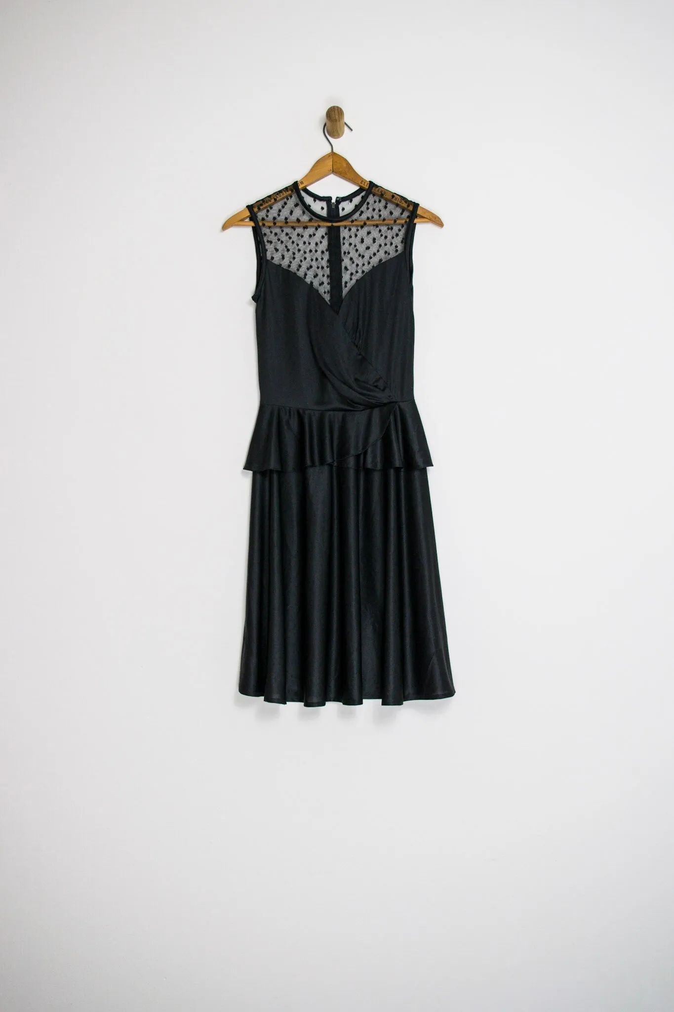 70’s SWEETHEART PEPLUM DRESS / SMALL