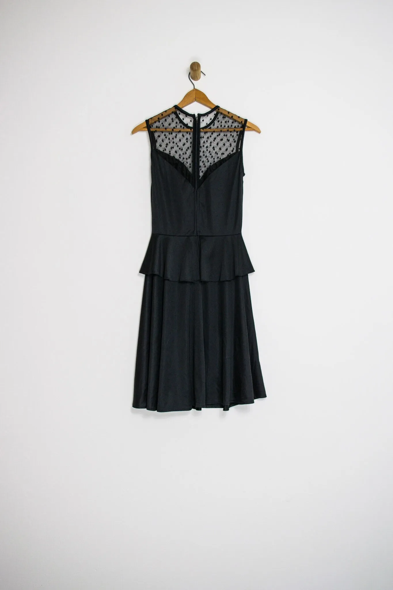 70’s SWEETHEART PEPLUM DRESS / SMALL
