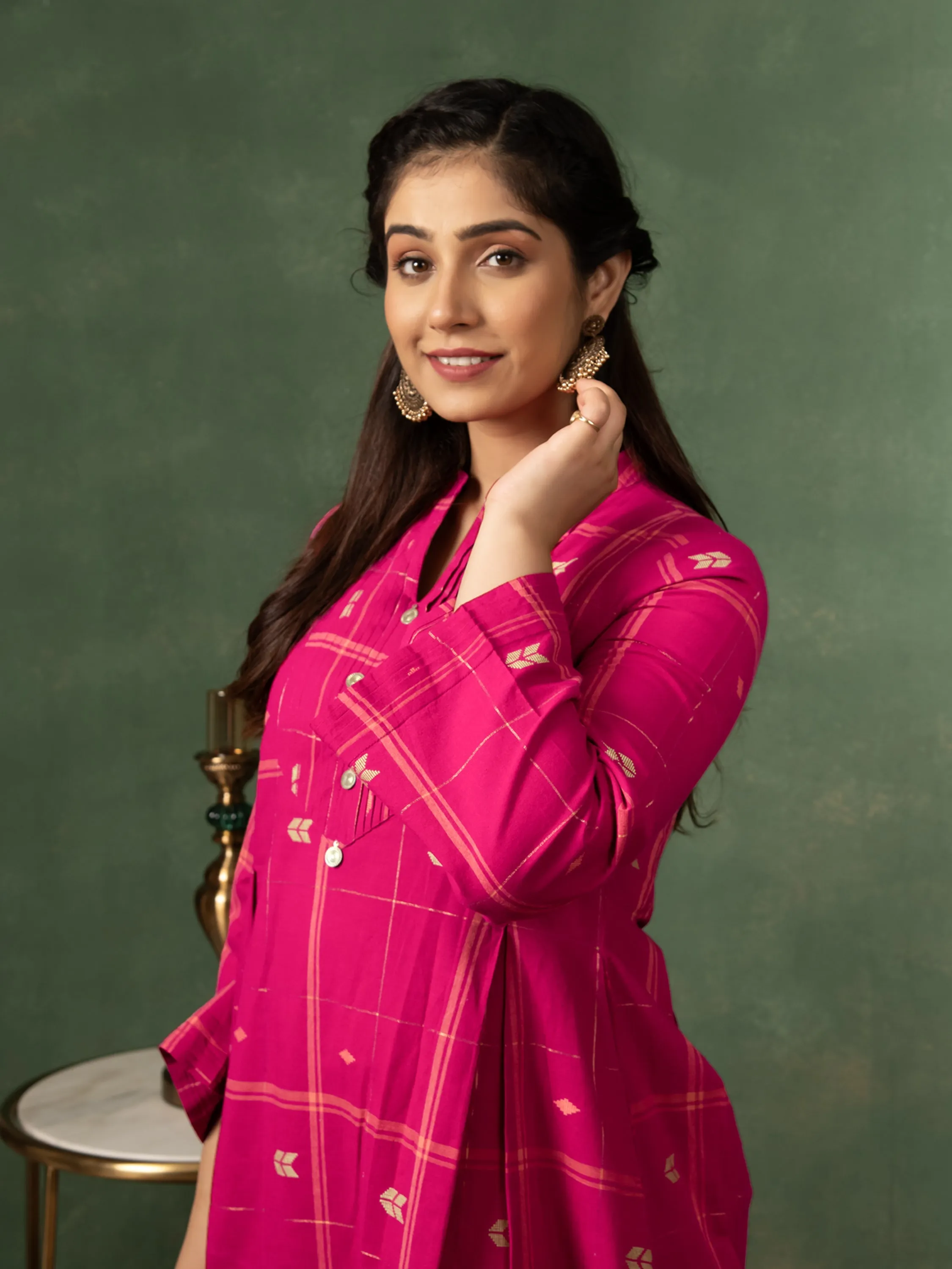 AAHELI AMARA A-LINE KURTA & BOOTCUT PANTS SET