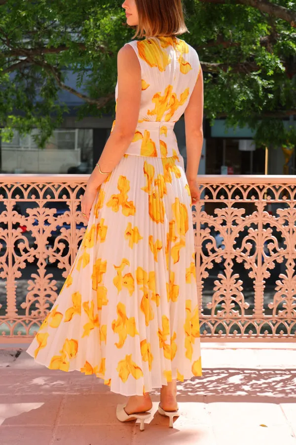 Acler Rhodes Midi Dress in Ivory Calla Lily