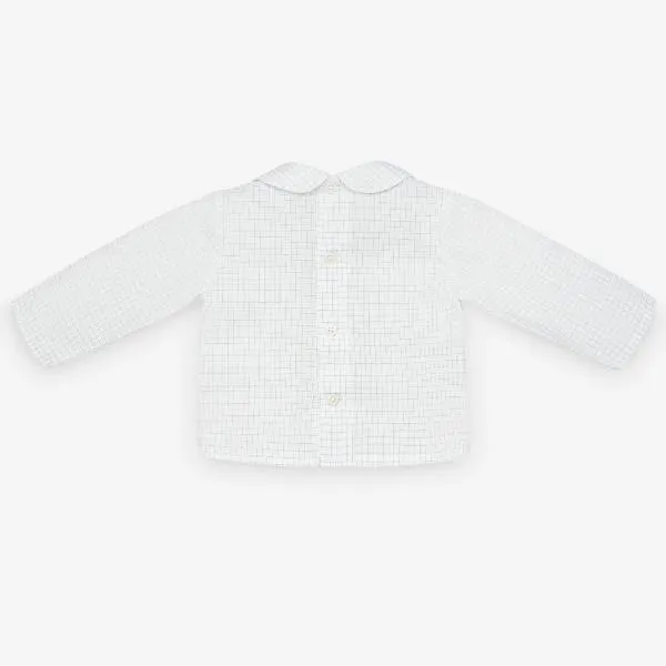 Acuario Blue Check Blouse