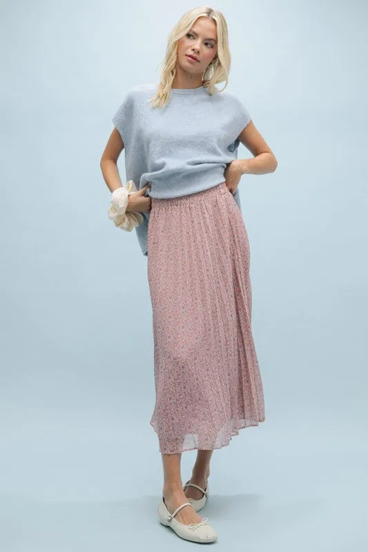 Addison Pleated Midi Skirt