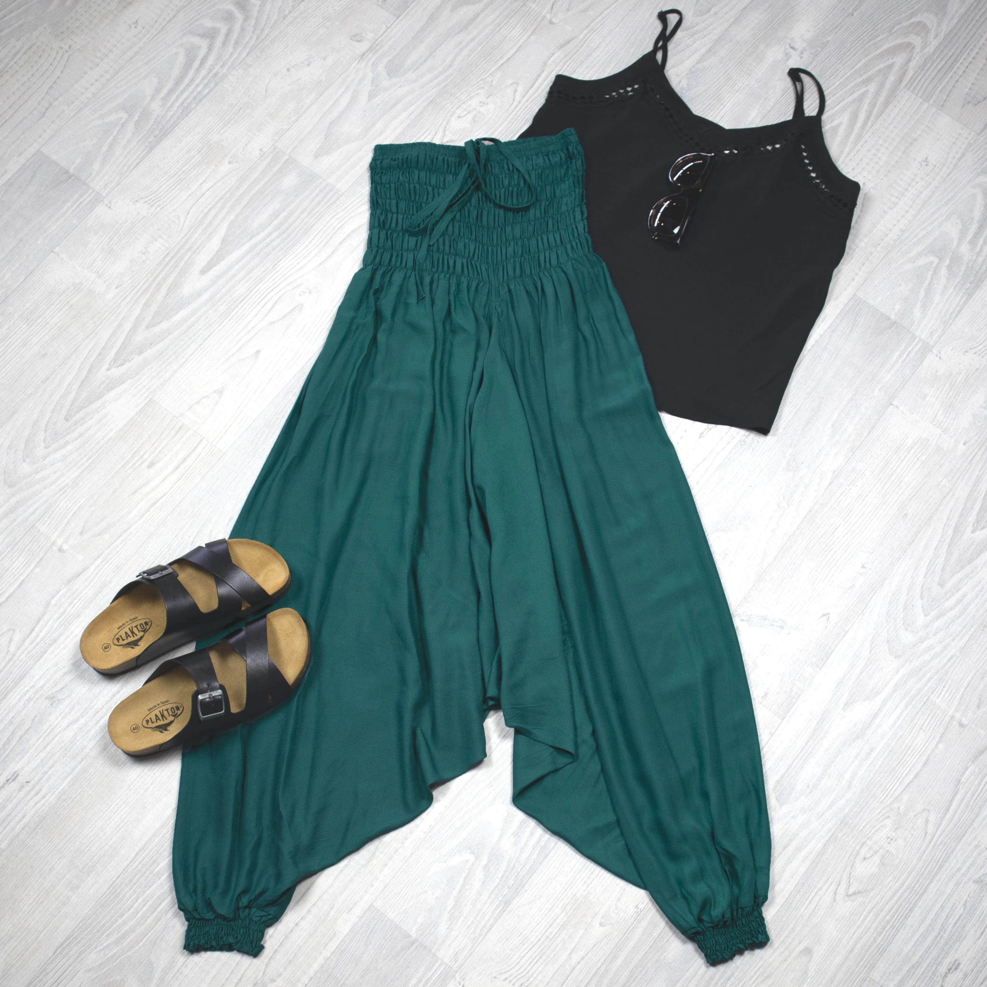 Aladdin Pants/Jumpsuit - Dark Emerald