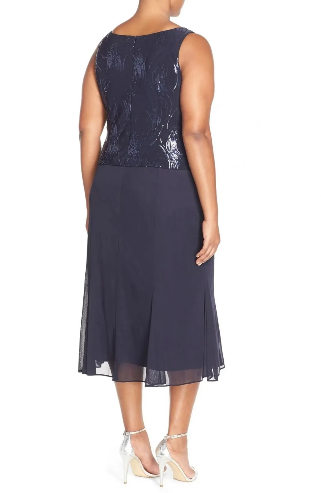 Alex Evenings Plus Size Sequin Mock Two-Piece Dress With Jacket
