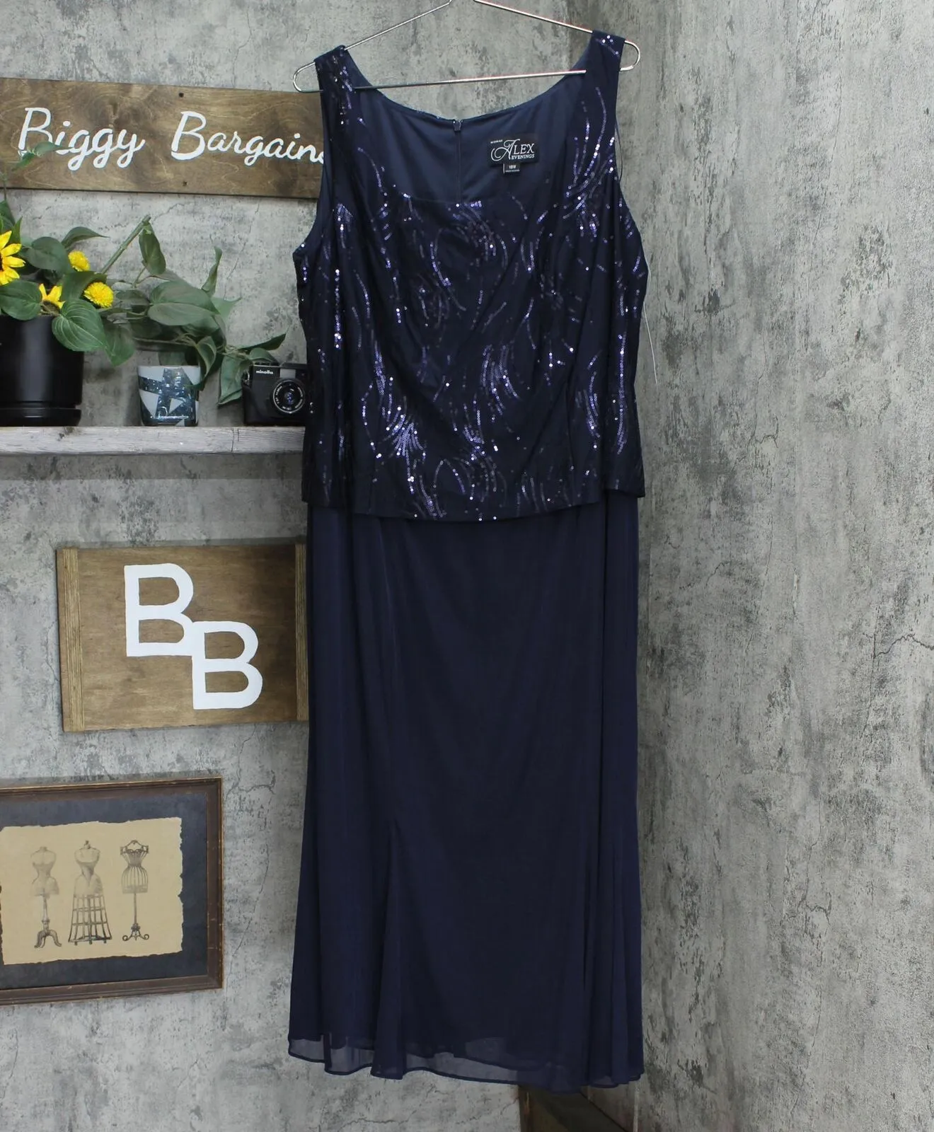 Alex Evenings Plus Size Sequin Mock Two-Piece Dress With Jacket