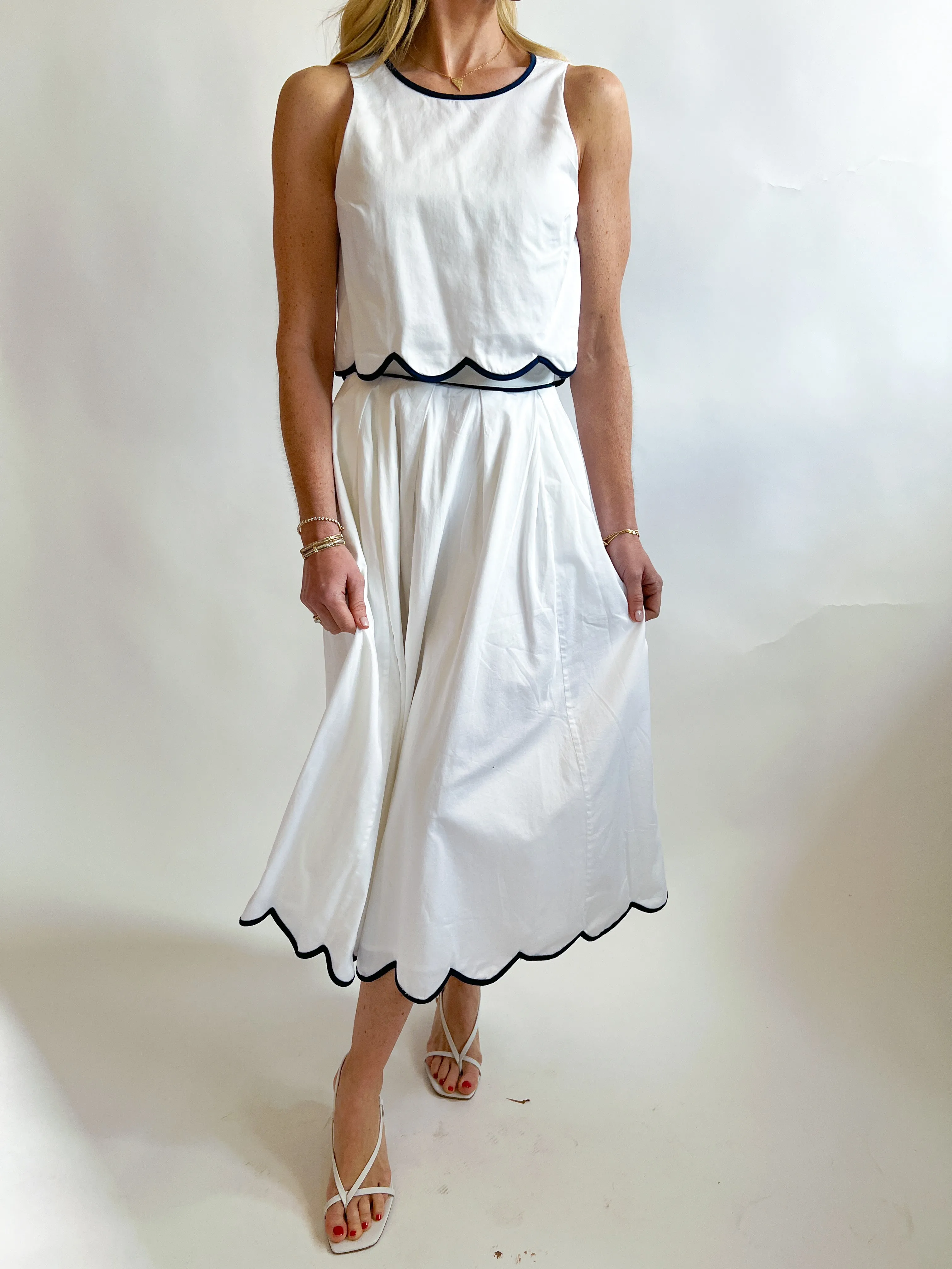 Alexis Cotton Scallop Skirt