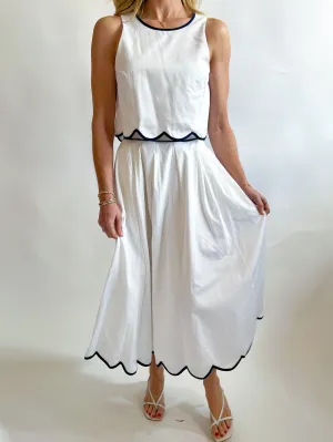 Alexis Cotton Scallop Skirt