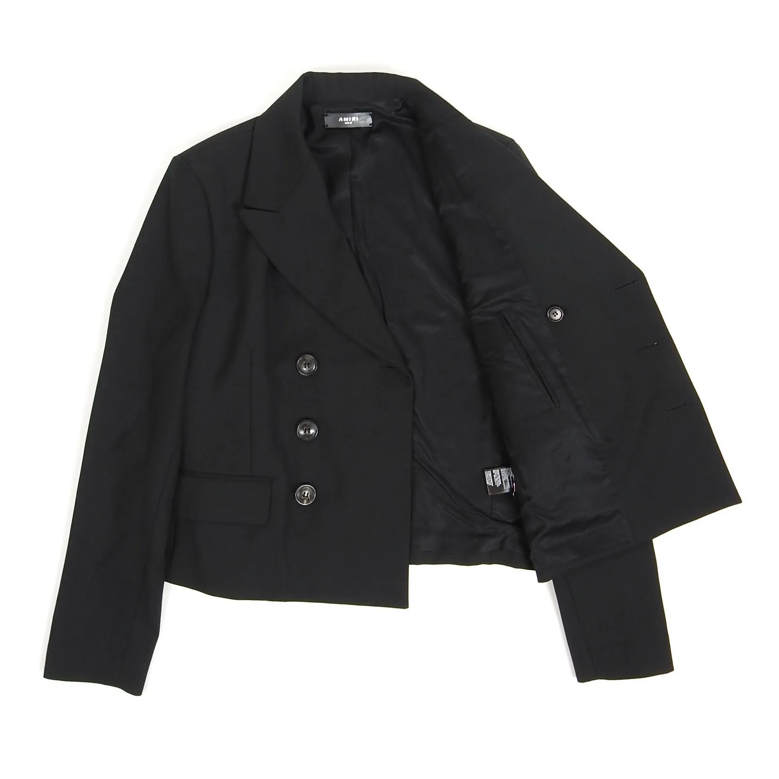 Amiri Cropped Double Breasted Jacket Size 48