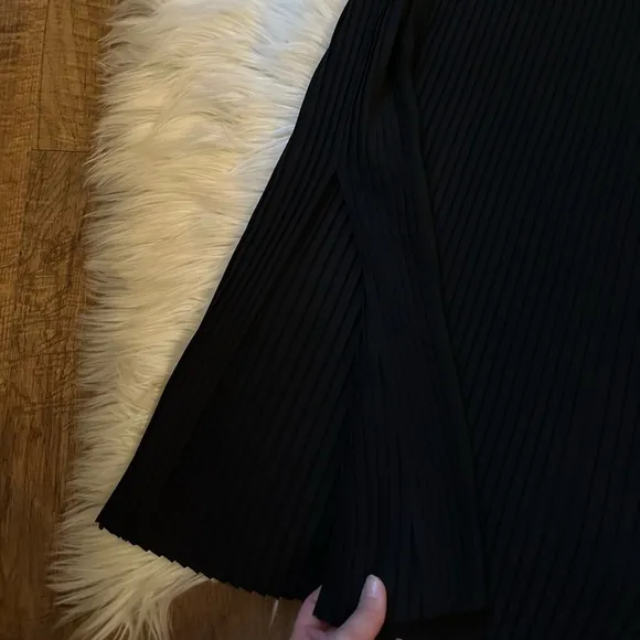 &amp; OTHER STORIES Pleated Crepe Midi Skirt In Black