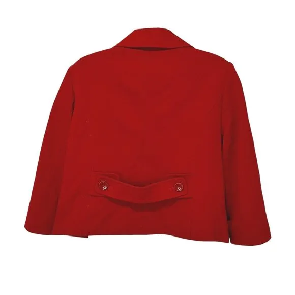 Ann Taylor Red Double Breasted Jacket Women's Size 6