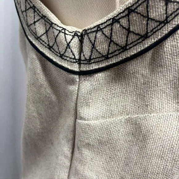 Ann Taylor Sleeveless Embroidered Shift Dress V-neck Womens 2 New Spring Preppy