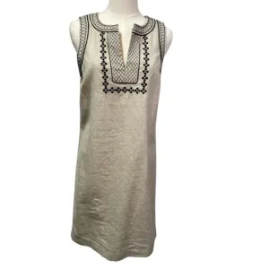 Ann Taylor Sleeveless Embroidered Shift Dress V-neck Womens 2 New Spring Preppy
