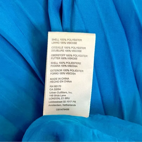 Anthropologie Bright Blue Pleated Zip A-Line Midi Skirt 2 Petite