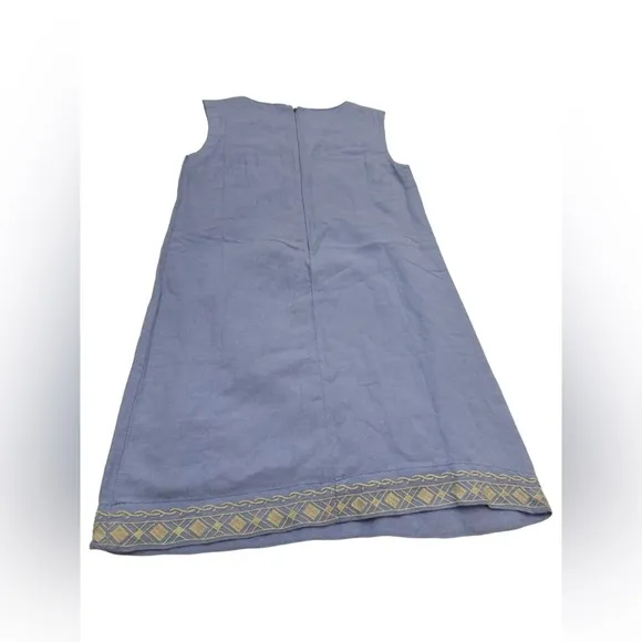 Anthropologie Holding Horses Embroidered Chambray Tunic Shift Dress XXS