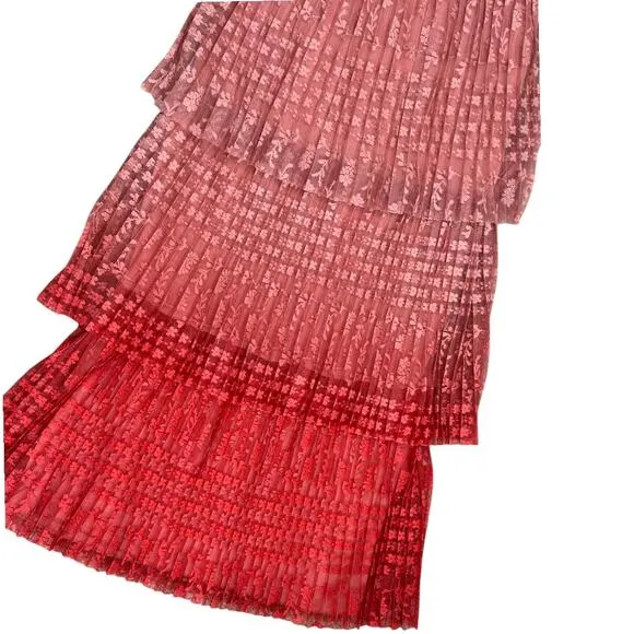 Anthropologie Maeve Brighton Tiered Midi Skirt
