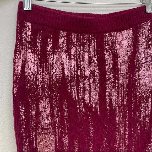 Anthropologie Rue Shimmer Sweater Knit Midi Skirt Size XS