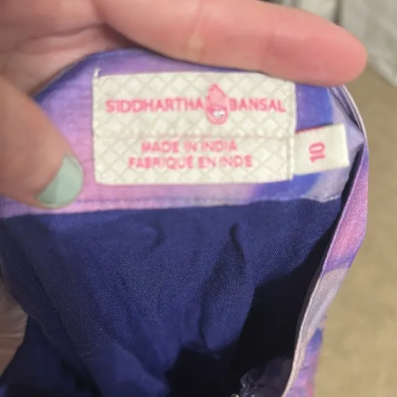 Anthropologie Siddhartha Bansal Marbled Purple TieDyed Maxi Skirt Orig$200
