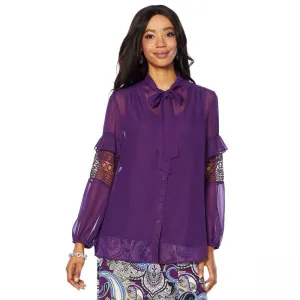 Antthony Women's Plus Size Elda Collection 2-Piece Chiffon Blouse And Tank Top