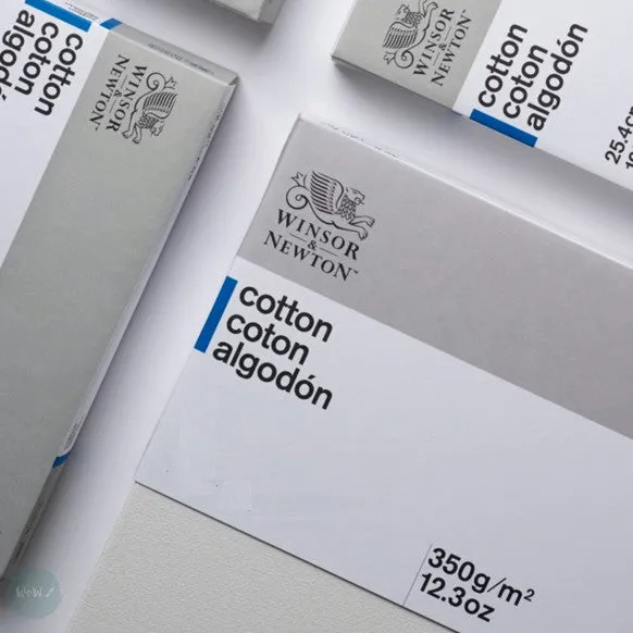 Artists Stretched Canvas - STANDARD Depth - WHITE PRIMED Cotton - SINGLE  - 350 gsm - Winsor & Newton CLASSIC -   14 x 18" (356 x 457 mm)