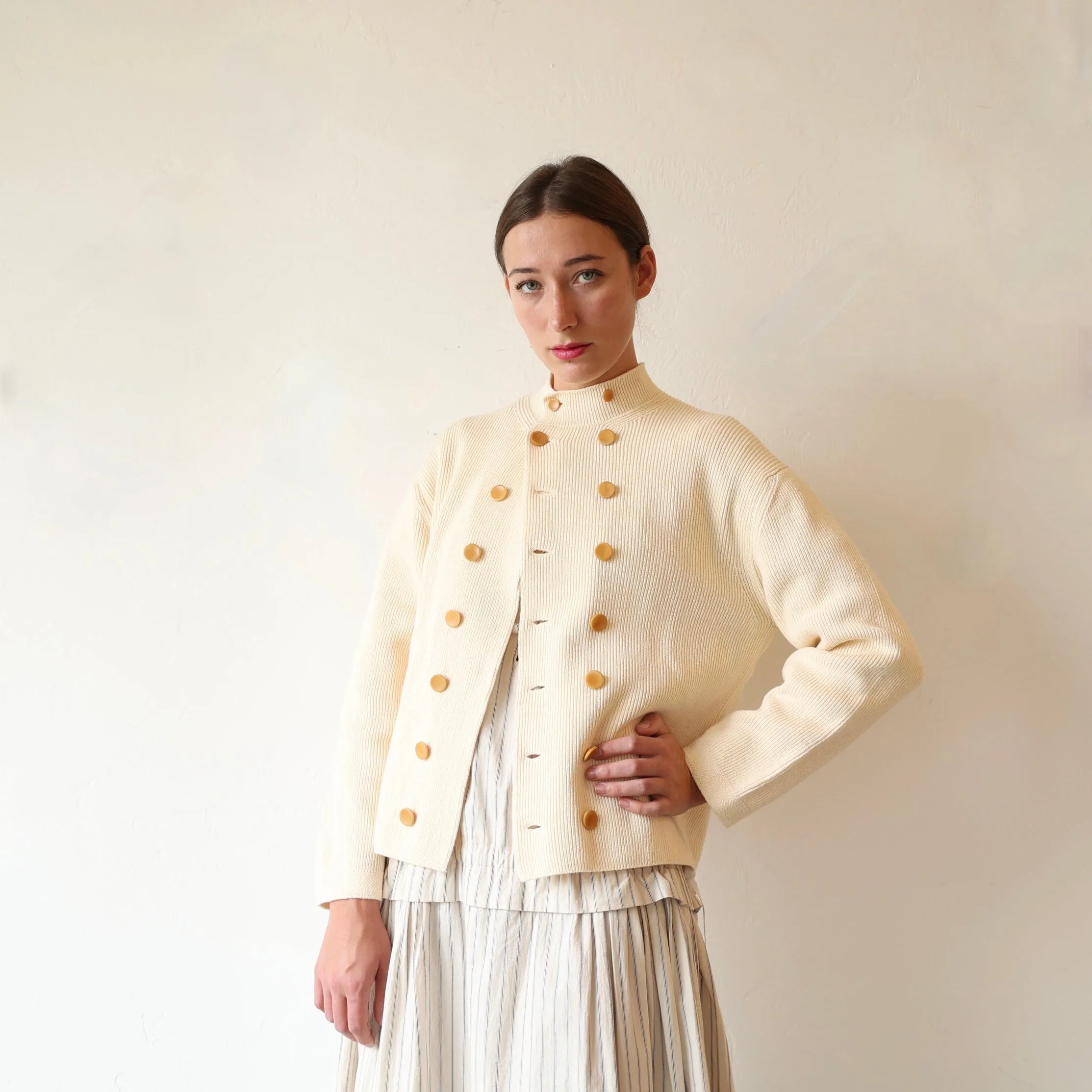 Aseedonclöud Tea Garden Knit Jacket - Cream