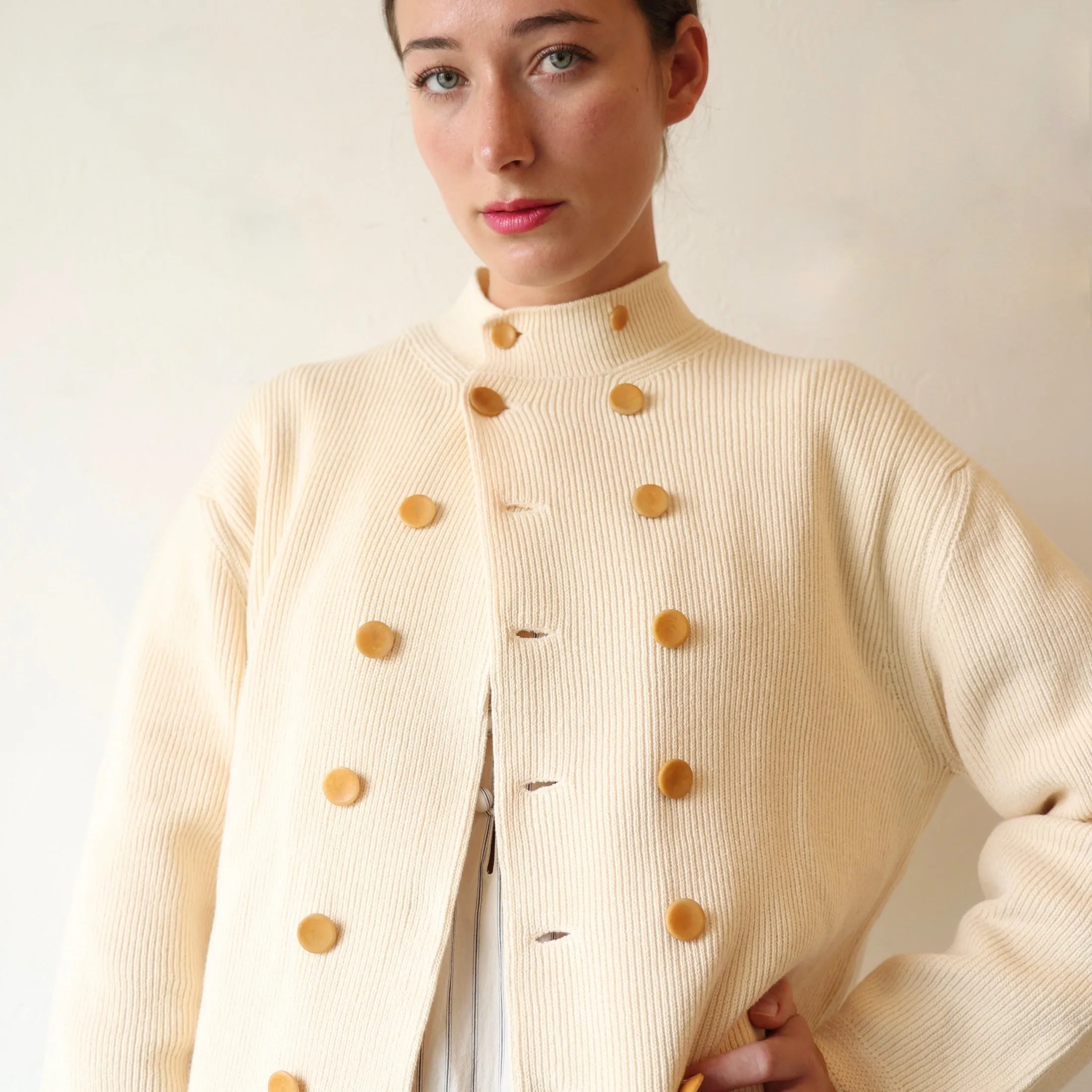 Aseedonclöud Tea Garden Knit Jacket - Cream