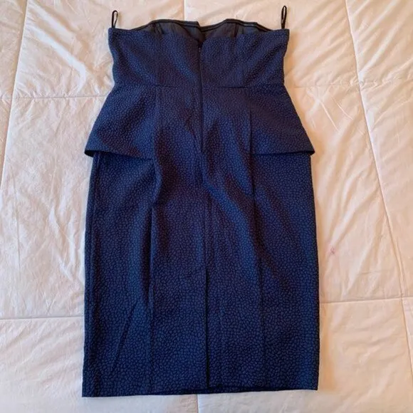ASOS Texture Peplum Bandeau Midi Dress