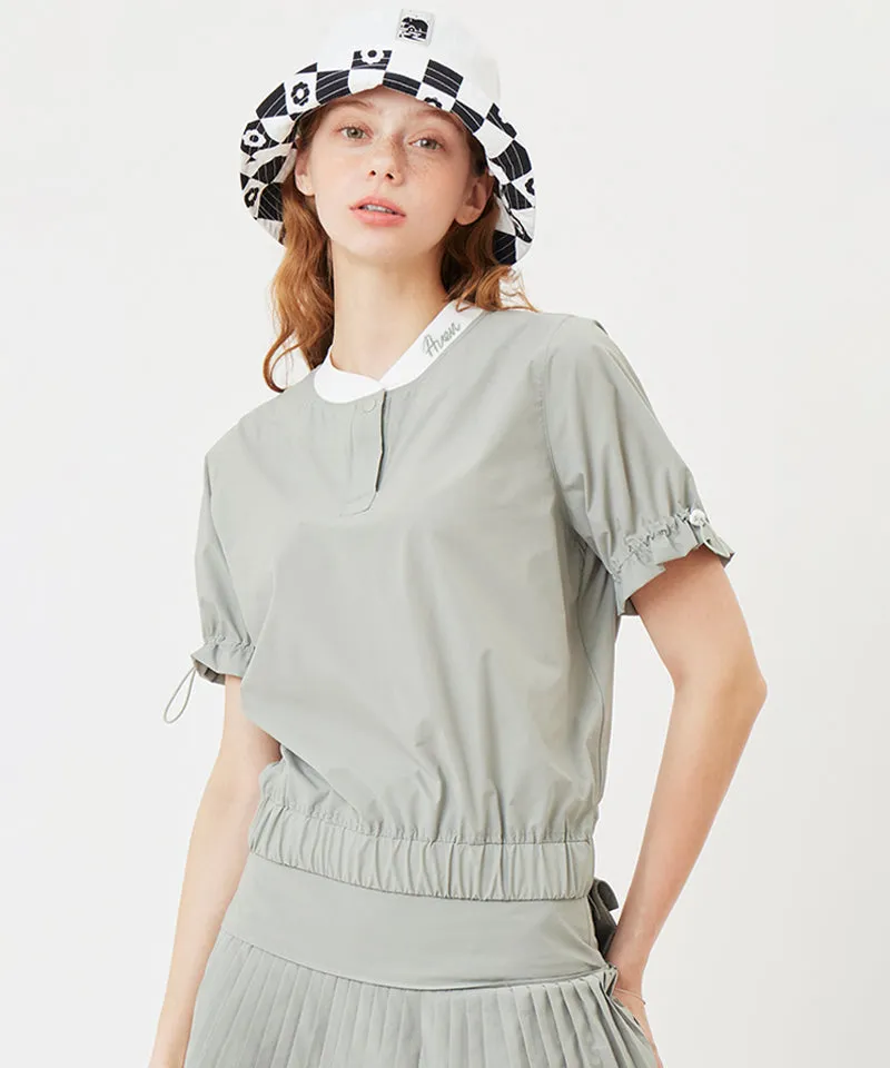 AVEN Shirring Short Sleeve Anorak - Mint
