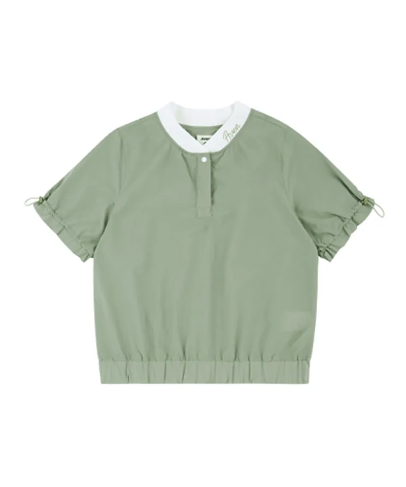 AVEN Shirring Short Sleeve Anorak - Mint