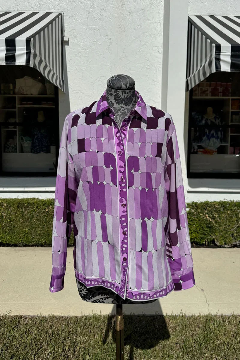 Averardo Bessi Silk Button Down Blouse in Piccolo 023