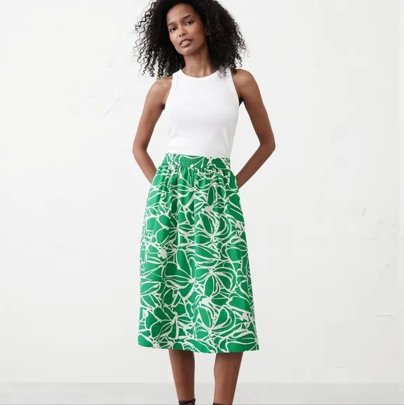 Banana Republic Factory Poplin Midi Skirt