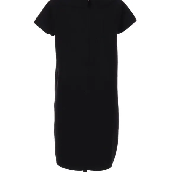 BANANA REPUBLIC SHIFT SCOOP NECK MIDI BLACK DRESS