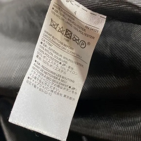 Banana Republic Long Corduroy Boyfriend Blazer Black 4