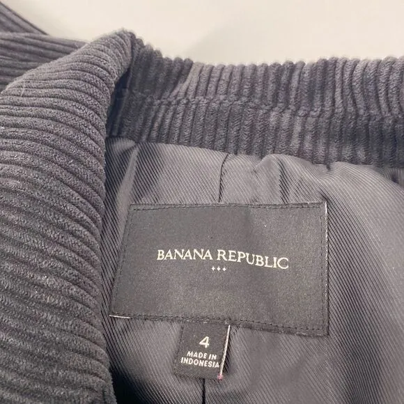 Banana Republic Long Corduroy Boyfriend Blazer Black 4