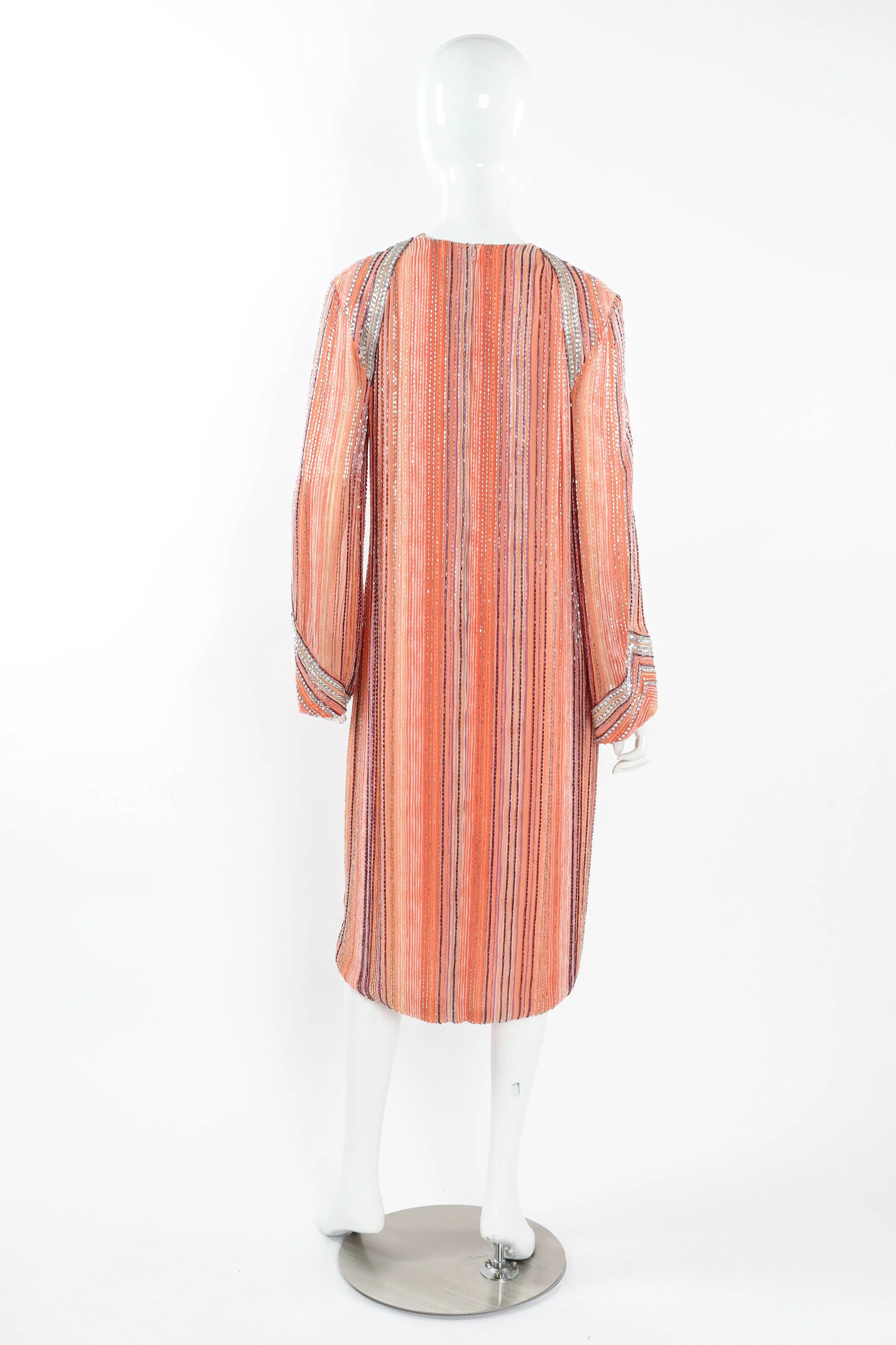 Beaded Stripe Shift Dress