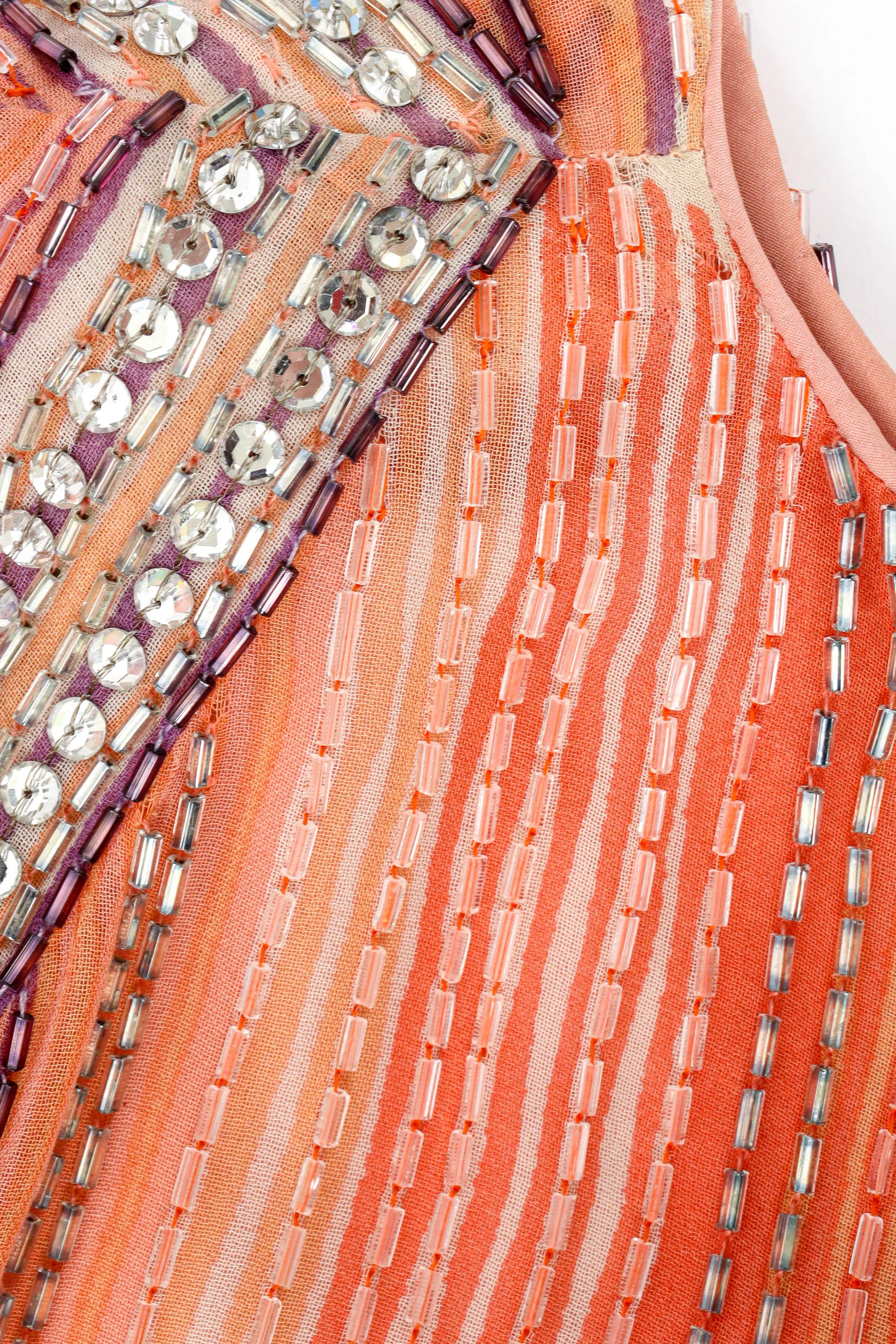 Beaded Stripe Shift Dress