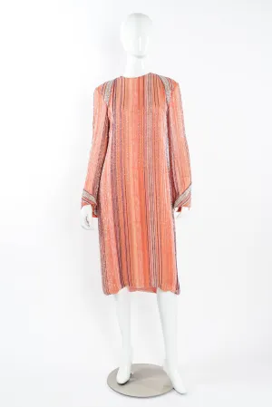Beaded Stripe Shift Dress