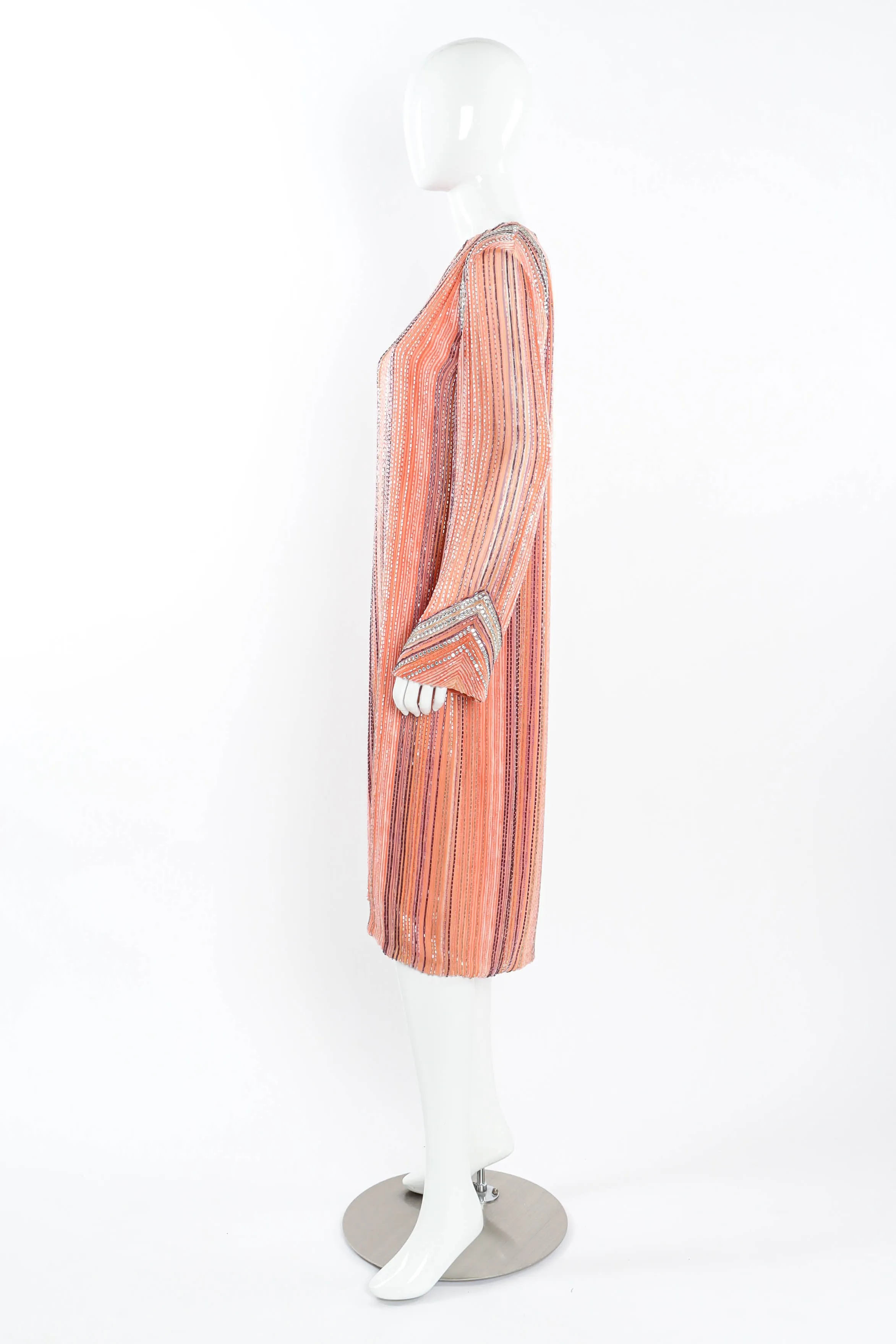 Beaded Stripe Shift Dress
