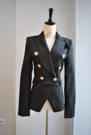 BLACK DOUBLE BREASTED BLAZER