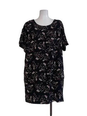Black Floral Shift Dress