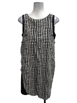Black Grid Shift Dress
