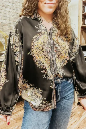Black Pierra Button Down Shirt