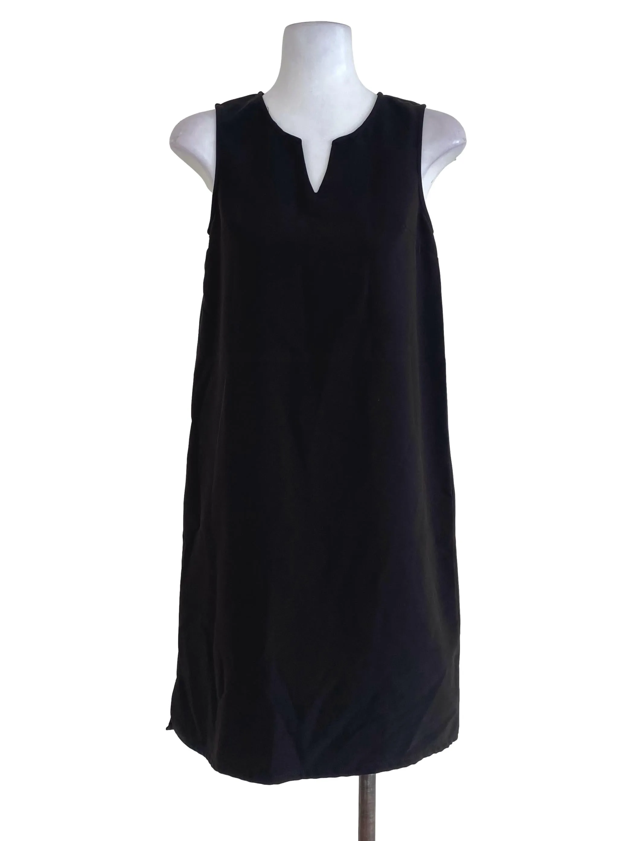 Black Plain Shift Dress