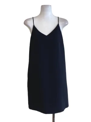 Black V Neck Shift Dress LB