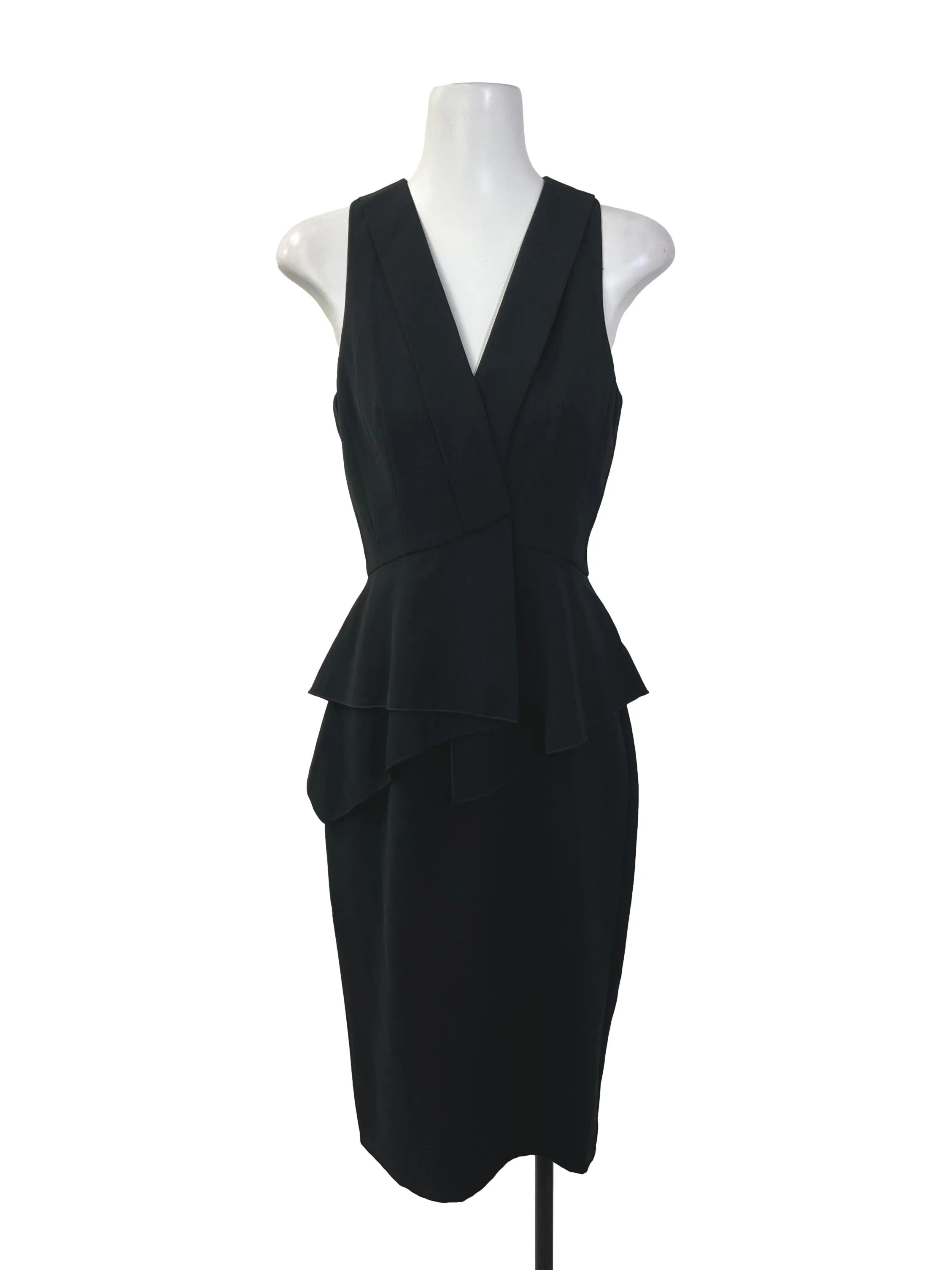 Black V Neck Shift Dress