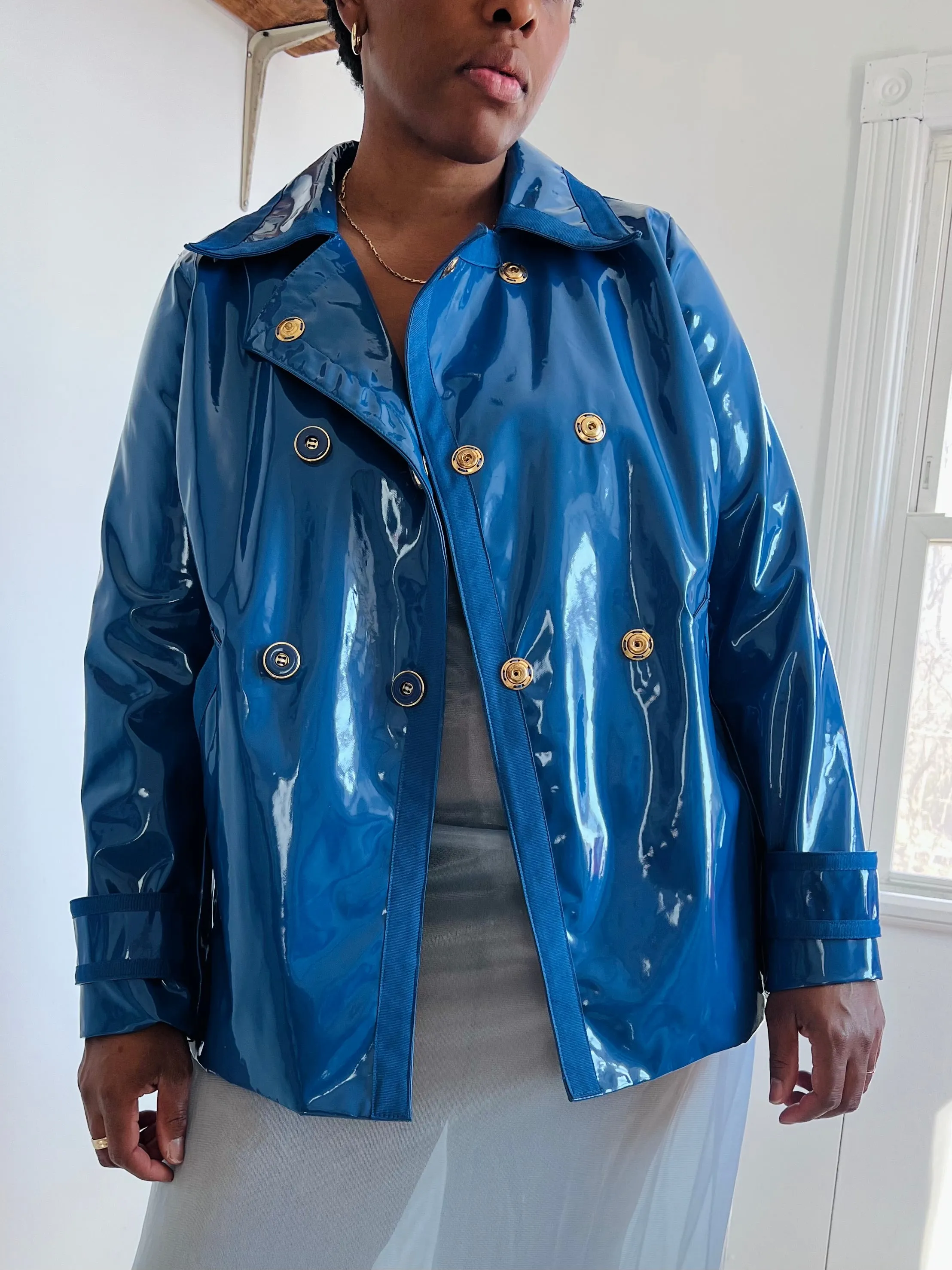Blue Vinyl Jacket